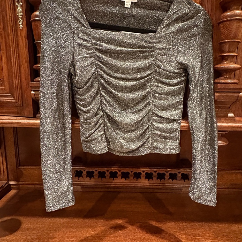 GIRLS METALLIC TOP